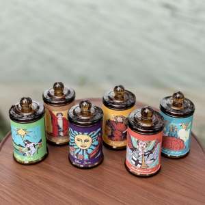 Nouveauté vente en gros de cire de soja faite à la main sans fumée 120g <span class=keywords><strong>bougies</strong></span> aromatiques magiques de tarot fournitures pour <span class=keywords><strong>bougies</strong></span> parfumées de soja - Product Image 3