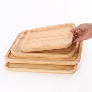 Bandeja rectangular de madera estilo japonés Kangyi, bandeja de madera maciza para servir frutas, tazas de té, pasteles, pan, platos, tamaño personalizable - Product Image 2
