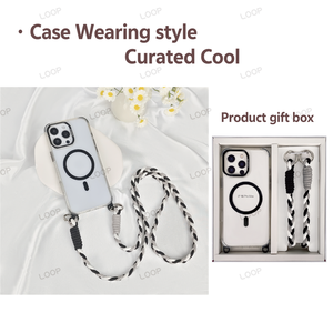 Yeni varış ayrılabilir Crossbody askı TPU <span class=keywords><strong>iphone</strong></span> için telefon kılıfı <span class=keywords><strong>iPhone</strong></span> manyetik kapak Crossbody bilek/boyun askısı seti kutusu - Product Image 2