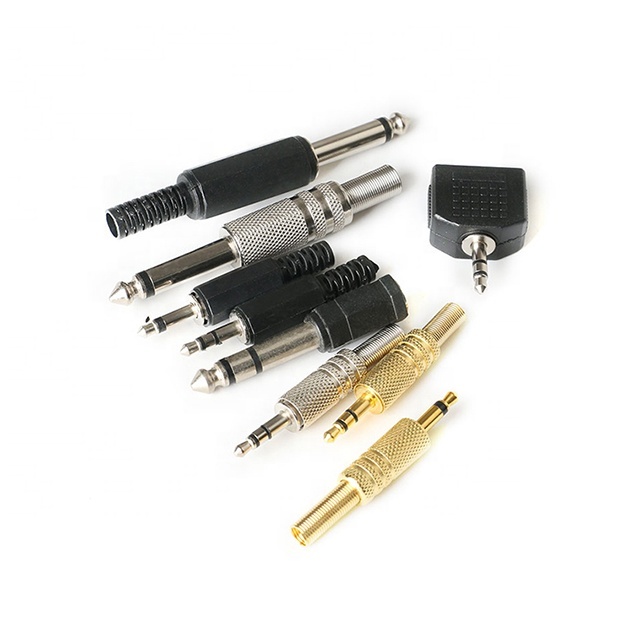 Audio Plug 3.5/6.35mm Mono Dual Channel Stereo Microphone Converter Plug