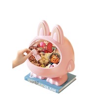 Organisateur de bureau pour accessoires capillaires, boîtes de rangement colorées en forme de petits monstres, bacs de rangement créatifs en plastique pour bijoux