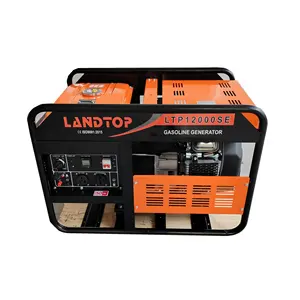 Landtop 5.5hp便携式电动直流交流单相汽油发电机，用于建筑和装配工作