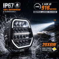 Phares de conduite à faisceau laser super lumineux 120W 230mm pour désert, dunes, VTT, UTV, buggy - Fabrication sous marque privée