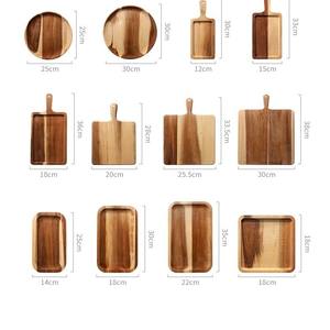 Bloques de cortar de madera maciza de Acacia orgánica personalizados, tablas de cortar de charcutería de madera, tabla de cortar de madera con mango - Product Image 4