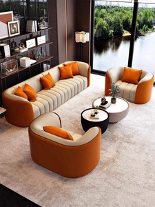 <b>Bamboo</b> Business Reception Light Luxury Modern Sofa Coffee <b>Table</b> Set for Hotel Lobby Office Guest Receiving Negotiation - Product Image 1