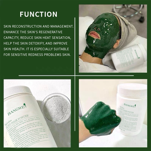 OEM Spirulina maschera facciale in polvere professionale per la cura della pelle idratante possiede proprietà antietà e disintossicanti jellymak - Product Image 3
