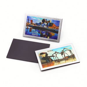Factory Cheap Price Newest Custom 3D Aluminum Foil Embossed Metal Bilbao Spain Souvenir Gift <b>Fridge</b> Magnets - Product Image 6