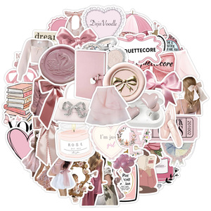 50Pcs Coquette Girl Pink Cute Graffiti <strong>Stickers</strong> for Girl Phone Bottle Decor VSCO <strong>Preppy</strong> Style <strong>Sticker</strong> - Product Image 2