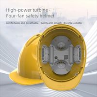 Casque de sécurité à ventilateur rechargeable à 4 vitesses avec 1/2/4 ventilateurs Power Bank Casque de travail de construction respirant pour le travail en extérieur