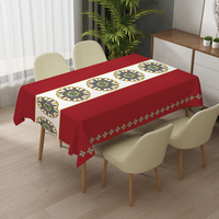 Nappe jetable écologique en PVC tissé avec support en PU, motif floral gris beige, imperméable et anti-taches, design moderne pour
