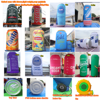 Ballon publicitaire géant gonflable personnalisé de 3 m pour canettes de vin, canettes de soda, bouteilles, pour promotion extérieure