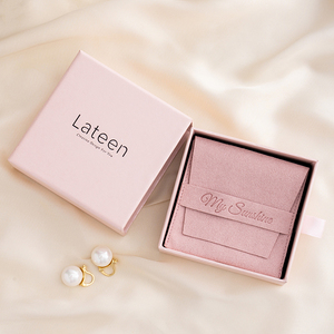 Custom Logo Hot Sale Pink Drawer Jewelry Packaging <b>Box</b> Paper Cardboard <b>Gift</b> <b>Box</b> for Ring Necklace Bracelet <b>Earrings</b> - Product Image 3