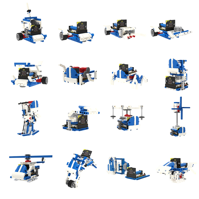 Super Kit 16 in 1 Programming Educational Building Blocks Kit for Children DIY Compatible with Microbit V2 V1.5 Board