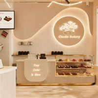 Meubles de café de style moderne en bois de haute qualité, design de magasin de café, design de salon de thé, design de café