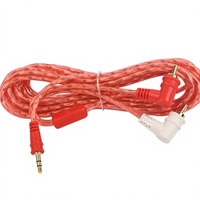 Câble audio Jay-Tee JTRCA à paire torsadée en cuivre, double blindage, prise stéréo 3,5 mm vers 2 RCA, prise casque angulaire plaquée or