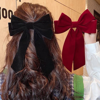 Nouveau Style grand vin rouge arc épingle à cheveux chinois mariée accessoires pour fiançailles mariage ou fête tissu robe Toast pinces à cheveux