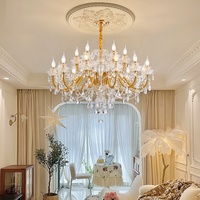 Usine De Luxe K9 Cristal Suspendu Éclairage Salon Escalier Hôtel Hall Banquet Salle Pendentif Lampe Lustre Lumière