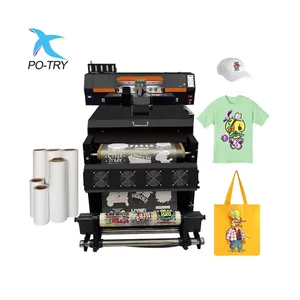 Potry PET เครื่องพิมพ์ดิจิทัล4 I3200 XP600 A3เครื่องพิมพ์30ซม. 60ซม. DTF พร้อมเครื่องเป่าเขย่าผง