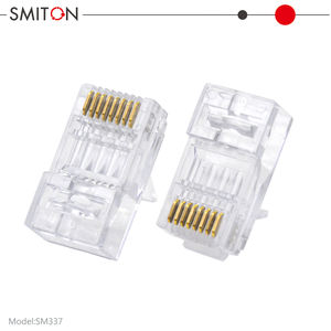 Altın Kaplama Ağ Geçişli Erkek Cat 6 Konnektör UTP 8P8C RJ45 Korumasız Modüler CAT6 CAT6A Fiş RJ45 - Product Image 2