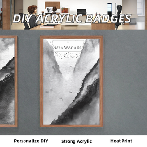 FastSub DIY <b>Photo</b> Blank Thermal Transfer Acrylic Vertical Wall <b>Mount</b> ID Name Badges <b>for</b> Business <b>Photo</b> <b>Frame</b> - Product Image 2