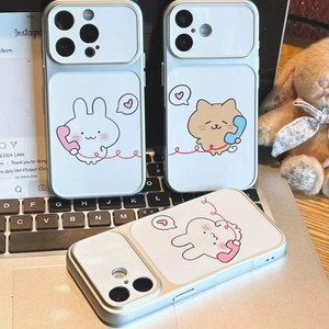 <span class=keywords><strong>Coque</strong></span> <span class=keywords><strong>de</strong></span> <span class=keywords><strong>téléphone</strong></span> pour couple motif lapin et chat <span class=keywords><strong>Kawaii</strong></span> avec grande fenêtre <span class=keywords><strong>de</strong></span> visualisation <span class=keywords><strong>de</strong></span> l'appareil photo, <span class=keywords><strong>coque</strong></span> <span class=keywords><strong>de</strong></span> protection pour plusieurs téléphones, compatible iPhone 17 - Product Image 3