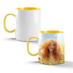 Taza de Polímero Personalizable para Sublimación, 11oz, con Interior y Asa de Color, 8 Colores, Imprimible, para Transferencia de Calor, DIY, 48/ctn - Product Image 6