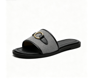 Pantuflas Planas de Tela Flocada Blancanieves para Niñas, con Parte Superior Acolchada, Antideslizantes, para Vacaciones de Verano, Cómodas, de Lona, con Punta Abierta, para Mujer - Product Image 2