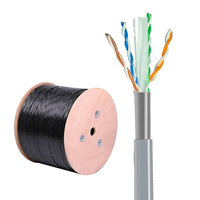Kabel LAN Luar Ruangan OWIRE CAT7 U/UTP Konduktor Tembaga Bebas Oksigen 23AWG Selubung PVC+PE Solid Bandwidth 100MHz 90m 8-Konduktor