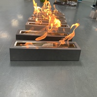 Cheminée de table rectangulaire sans fumée en ciment, brûleur en acier inoxydable, foyer à éthanol, vente en gros d'usine