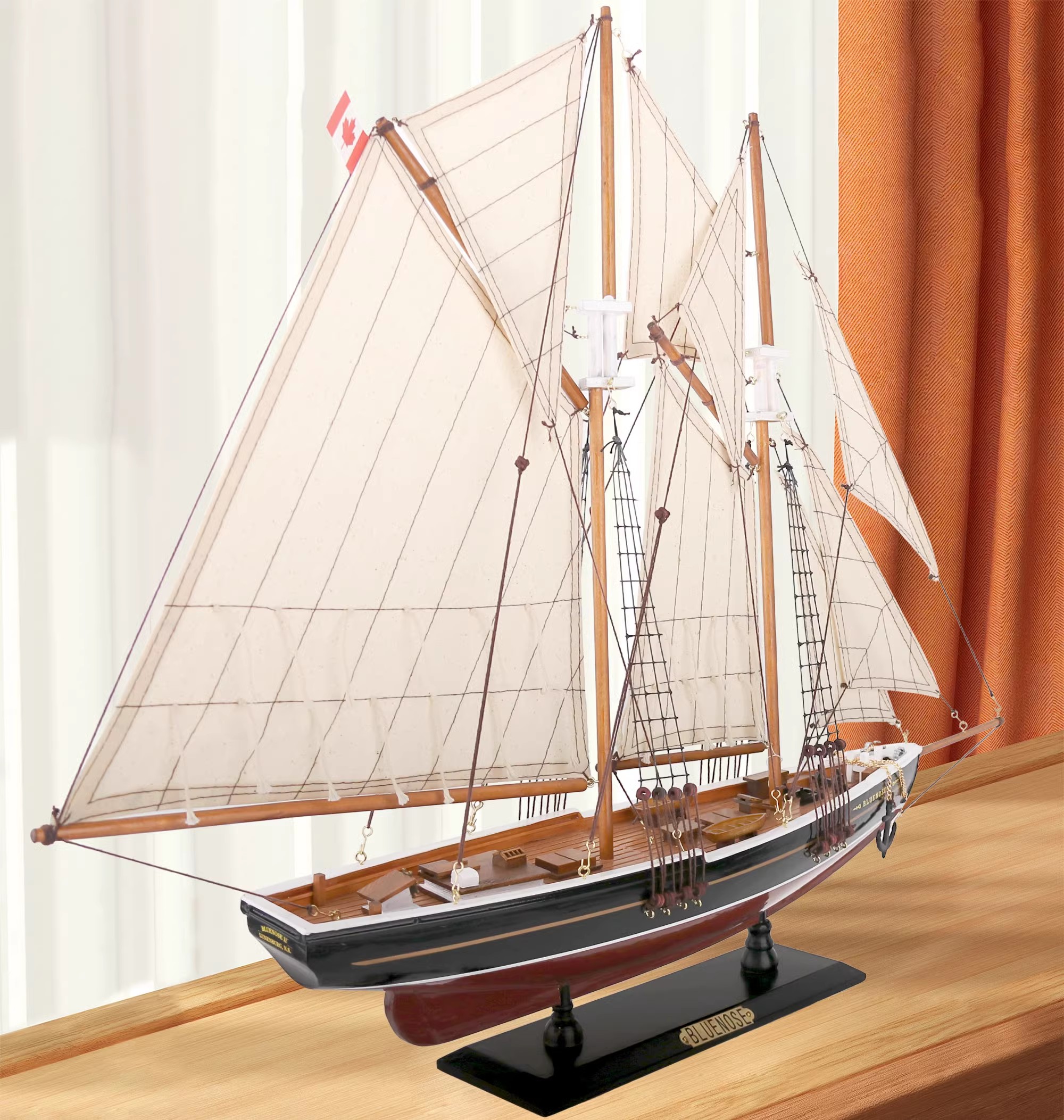 66cm Nautical Home Office Desk Decor - ブルーノース セイルボートモデル