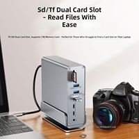 Rocketek USB 3.0 16 en 1 Hub USB C Multiport Adaptateur Hub 4K/60Hz PD 100W 1000Mbps SD/TF Station d'accueil Hub USB 3.0