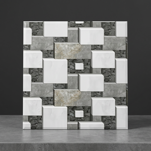 Azulejos de Cerámica para Paredes Exteriores con Aspecto de Madera y Piedra Natural, Acabado Porcelánico, 300x600mm 30x60cm, Fácil Instalación, para Fachadas de Hoteles - Product Image 1