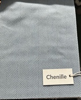 Tissu de rideau occultant en chenille à chevrons, 100% polyester, largeur 110 pouces, plusieurs couleurs pour la décoration de la maison et des hôtels
