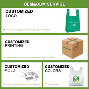 Personalizado compostable biodegradable <span class=keywords><strong>Bio</strong></span> PLA PBAT llevar almidón de maíz camiseta supermercado plástico compras supermercado chaleco bolsa - Product Image 5