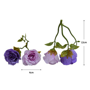 Bouquet de roses artificielles Happy Rose 10cm-30cm, fleurs en soie, décoration de mariage, décoration de la maison, accessoire de photographie - Product Image 5