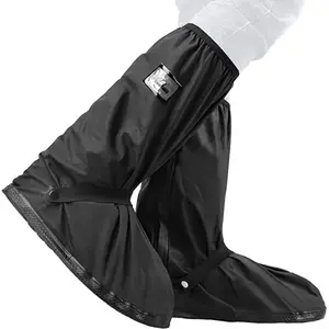 New product man black high upper cylinder waterproof shoe covers