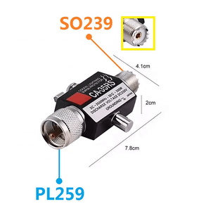 ตัวป้องกันฟ้าผ่าภายนอกอาคาร 2500MHz CA-23RS PL259 SO239 อุปกรณ์ป้องกันเสาอากาศ - Product Image 1