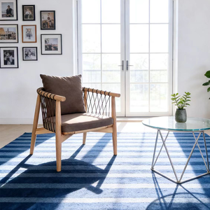 Sillón Individual de Madera Maciza de Estilo Nórdico, Sillón de Ocio para Balcón, Tejido con Cuerda, Moderno, para Sala de Estar - Product Image 6