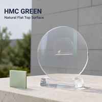 Lentille bifocale plate en polycarbonate 1.59 résistante aux chocs, anti-lumière bleue, avec traitement HMC vert, pour lunettes de sécurité (fabrication en usine)