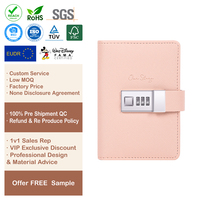 Carnet de notes secret personnalisé à couverture rigide avec mot de passe, agenda, vente en gros pour cadeaux d'enfants, fournitures de détail