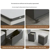 Multifunktionaler Lift-Teetisch aus Steinplatte für Wohnzimmer, Klappbarer Luxus-Esstisch für Kleine Wohnungen, Integrierter Tisch
