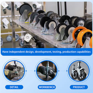 Superior Heavy Steel Plate Cabinet Casters Complete Mounting <b>Kit</b> No-Noise <b>Rolling</b> And Corrosion Resistant For Workbench Cart - Product Image 5