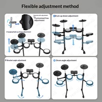 Pédale de batterie électronique pour enfants et adultes débutants, tout-en-un, portable, légère, en alliage d'aluminium, avec tabouret en cuir de vachette