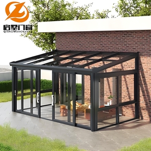 Maison <span class=keywords><strong>en</strong></span> verre à cadre étroit moderne <span class=keywords><strong>en</strong></span> aluminium avec verre feuilleté trempé et toit à faible émissivité pour une vie extérieure éco-responsable - Product Image 5