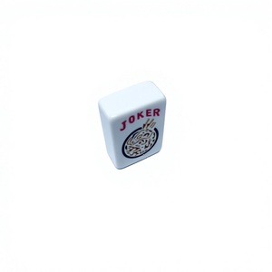 Tuiles de Mahjong Américain en Mélamine, Tuiles de Jeu de Poker Blanches Carrées, Pièces de Mahjong de Voyage pour Jeu à Domicile ou au Casino - Product Image 1