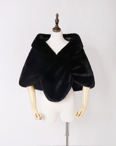 Châle Cape en Fausse Fourrure pour Femme, Écharpe Épaule en Peluche Élégante pour Mariage Hivernal, Soirée Nuptiale, Étole, Couleurs Personnalisées en Gros - Product Image 5