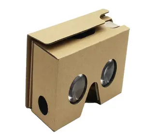 Cardboard Virtual Reality VR Headset 3D VR Glasses Box Movies for 3D Movies and Games Compatible with Android & Apple