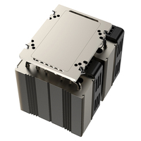 COOLSERVER LGA7529 4UM99 Server CPU Heatsink 6 Pipa Panas Tembaga Aluminium Dua Bantalan Bola Kipas PWM 12V DC Casing Komputer TDP 550W