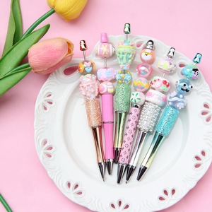 <span class=keywords><strong>Perles</strong></span> en acrylique en forme de cœur, peintes à la main, style crème glacée, pour la création de chaînes de téléphone, de pendentifs de voiture et de sacs, accessoires DIY - Product Image 3