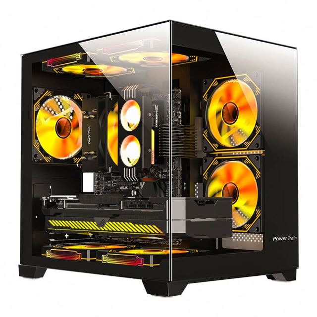 Desktop Computer I3 12100F 16GB 500G SSD RX550 4GB DDR5 Quad Core Win11 PC Desktop Computer Host Office and Household Use Gaming